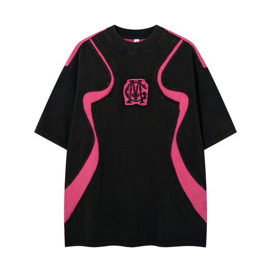 Alien splicing short sleeved shirt