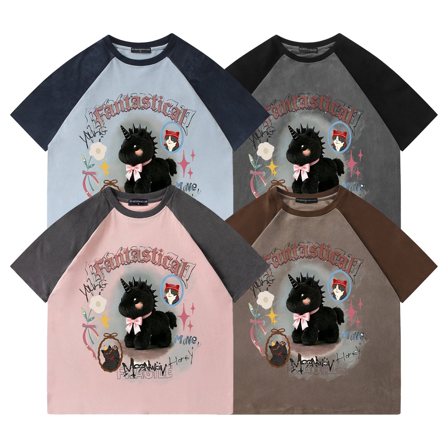 Unicorn printed short sleeved shirt