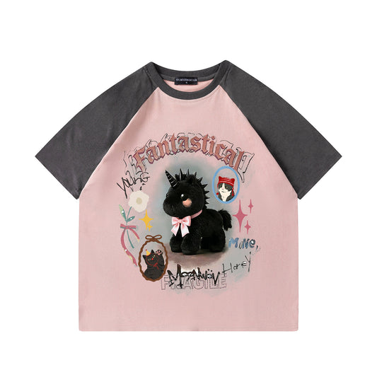 Unicorn printed short sleeved shirt